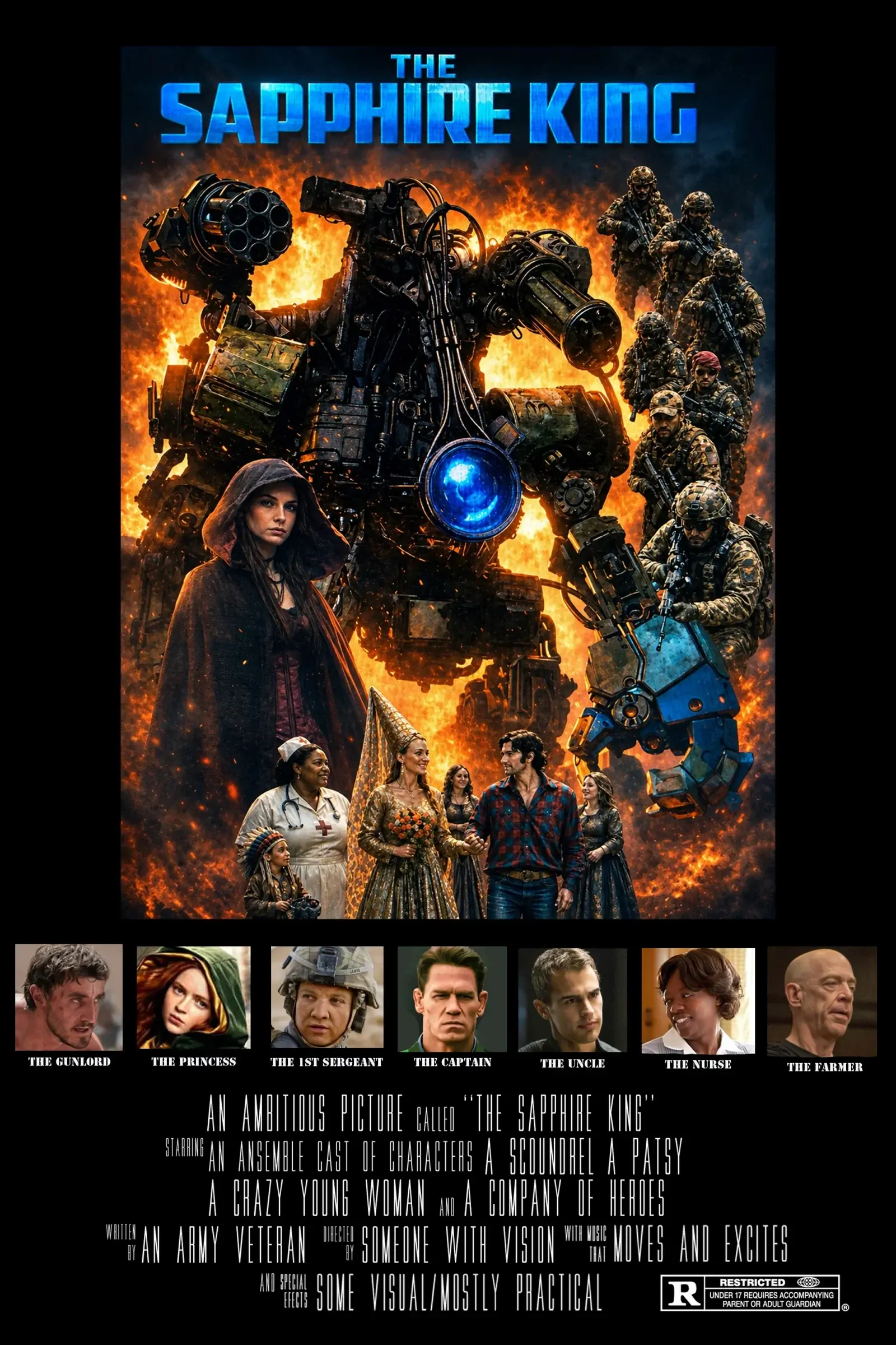 Concept poster for the screenplay The Sapphire King