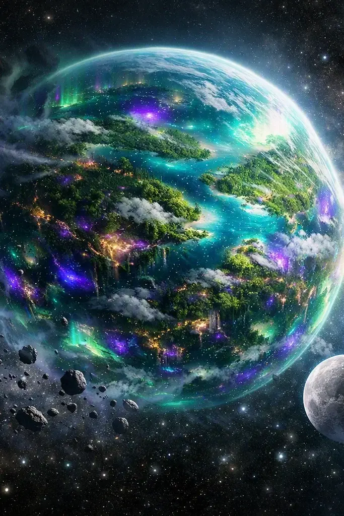 Concept art for the screenplay Traveling Worlds