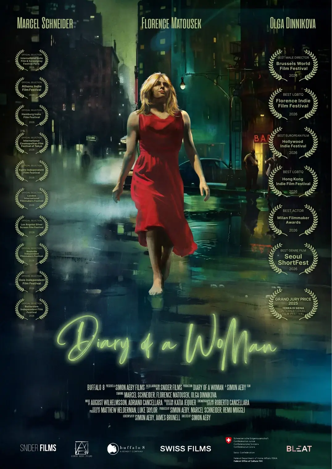 Poster for the film Diary of a WoMan by Simon Aeby